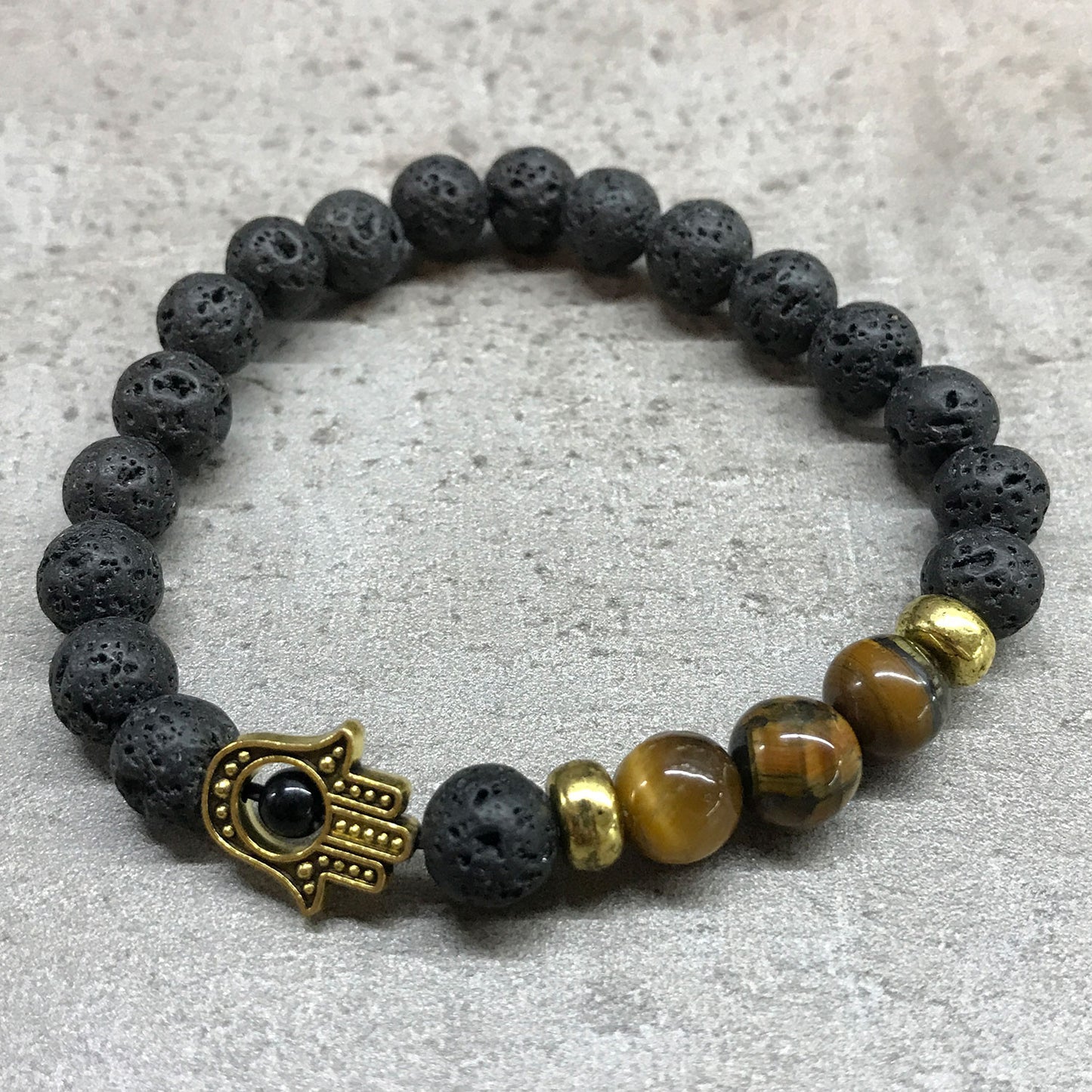Bracelet babacool hippie - Hamsa Œil de Tigre -