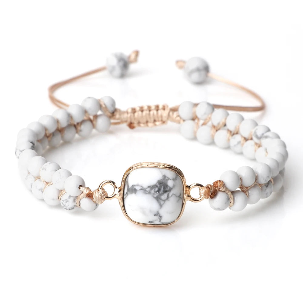 Bracelet hippie Howlite