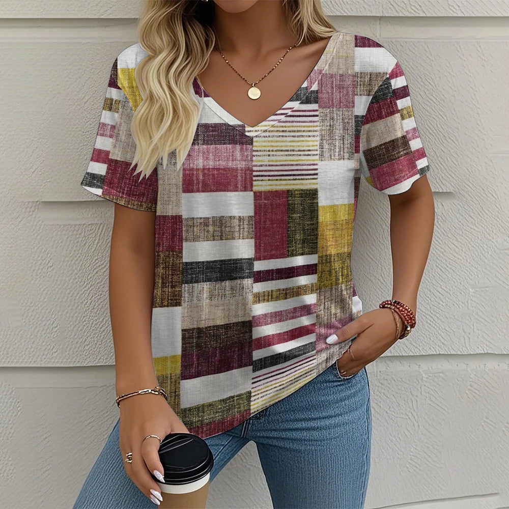 T-shirt Femme Été Vintage – Chic et Confort ✨