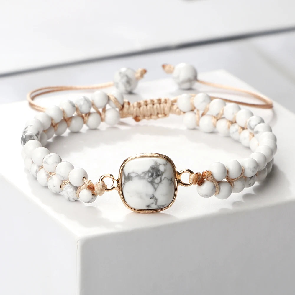 Bracelet hippie Howlite