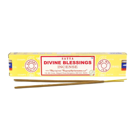 Encens BENEDICTION DIVINE - Encens Satya "" 15g – Élevez vos prières, accueillez la lumière