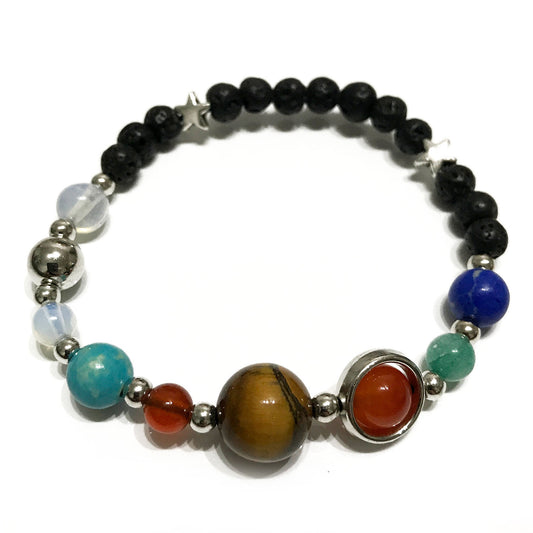 Bracelet Pierre de Lave - Système Solaire