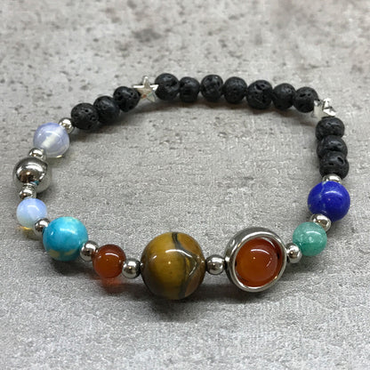 Bracelet Pierre de Lave - Système Solaire