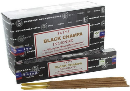 Encens BLACK CHAMPA - Encens Satya  - 15g – Profondeur, mystère et sérénité
