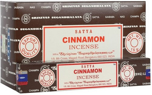 Encens Satya "CANELLE" 15g – Chaleur, énergie et ambiance réconfortante