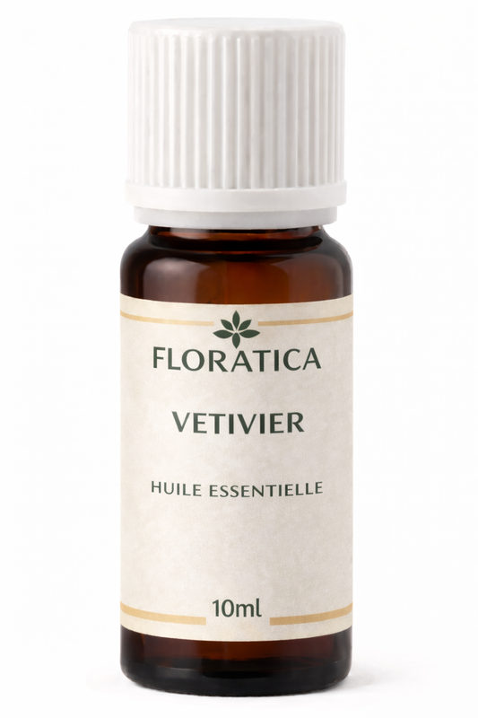 Huile essentielle VETIVIER  - Sérénité, enracinement &amp; équilibre - Huile essentielle - 10ml
