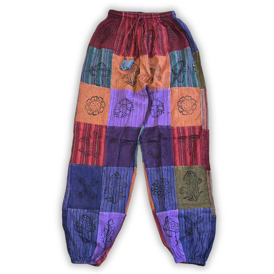 Nomad Sari - Pantalon Champignon - imprimés au Bloc - Tons Verts
