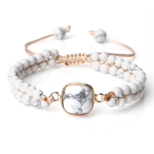 Bracelet hippie Howlite