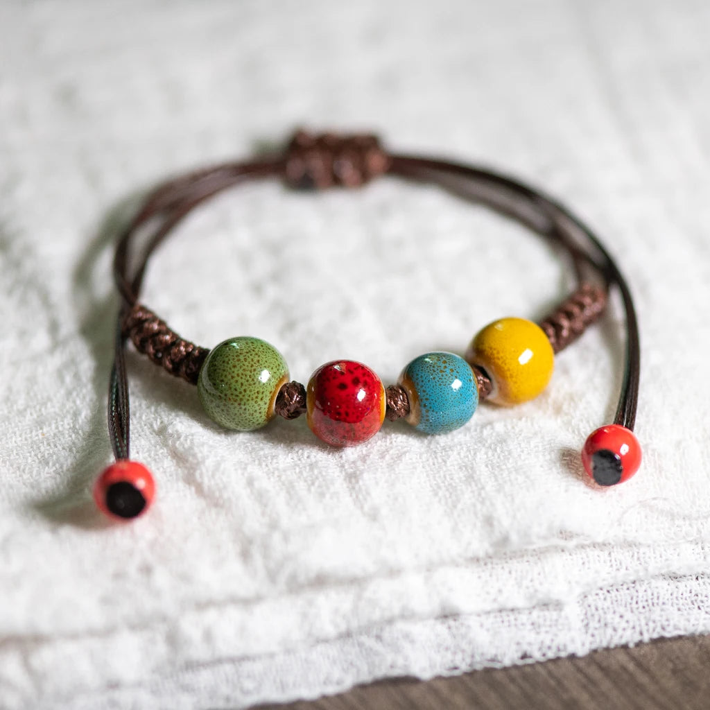 Bracelet Céramique Coloré Vintage