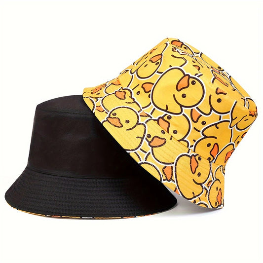 Bob Réversible Hip-Hop – Motif Canard Jaune
