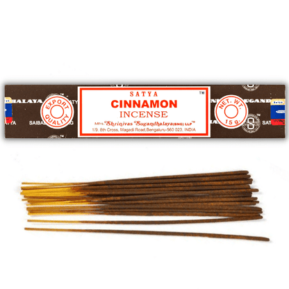 Encens CANELLE - Encens Satya 15g – Chaleur, énergie et ambiance réconfortante