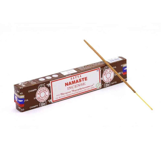 Encens NAMASTE Encens Satya 15g – Accueillez la paix et l'harmonie dans votre quotidien