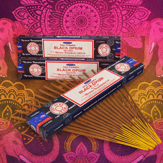 Encens Satya "BLACK OPIUM" – L’élégance mystérieuse au cœur de votre espace