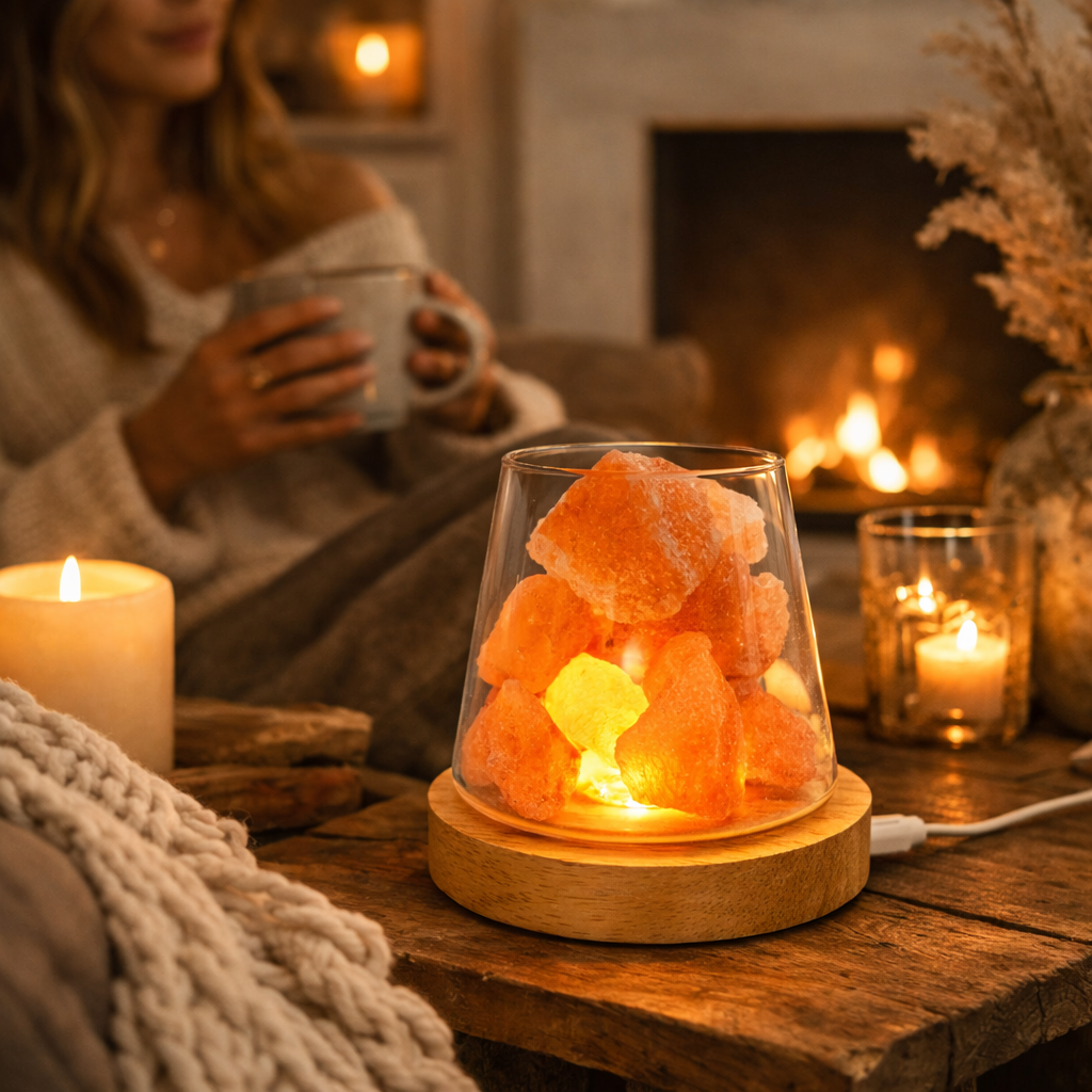 Lampe Diffuseur Sel de l’Himalaya 10 cm – Une atmosphère zen et naturelle chez vous