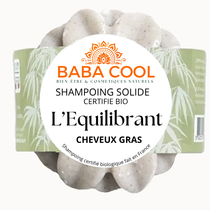 Shampoing solide cheveux gras bio – régule le sébum | L’Équilibrant